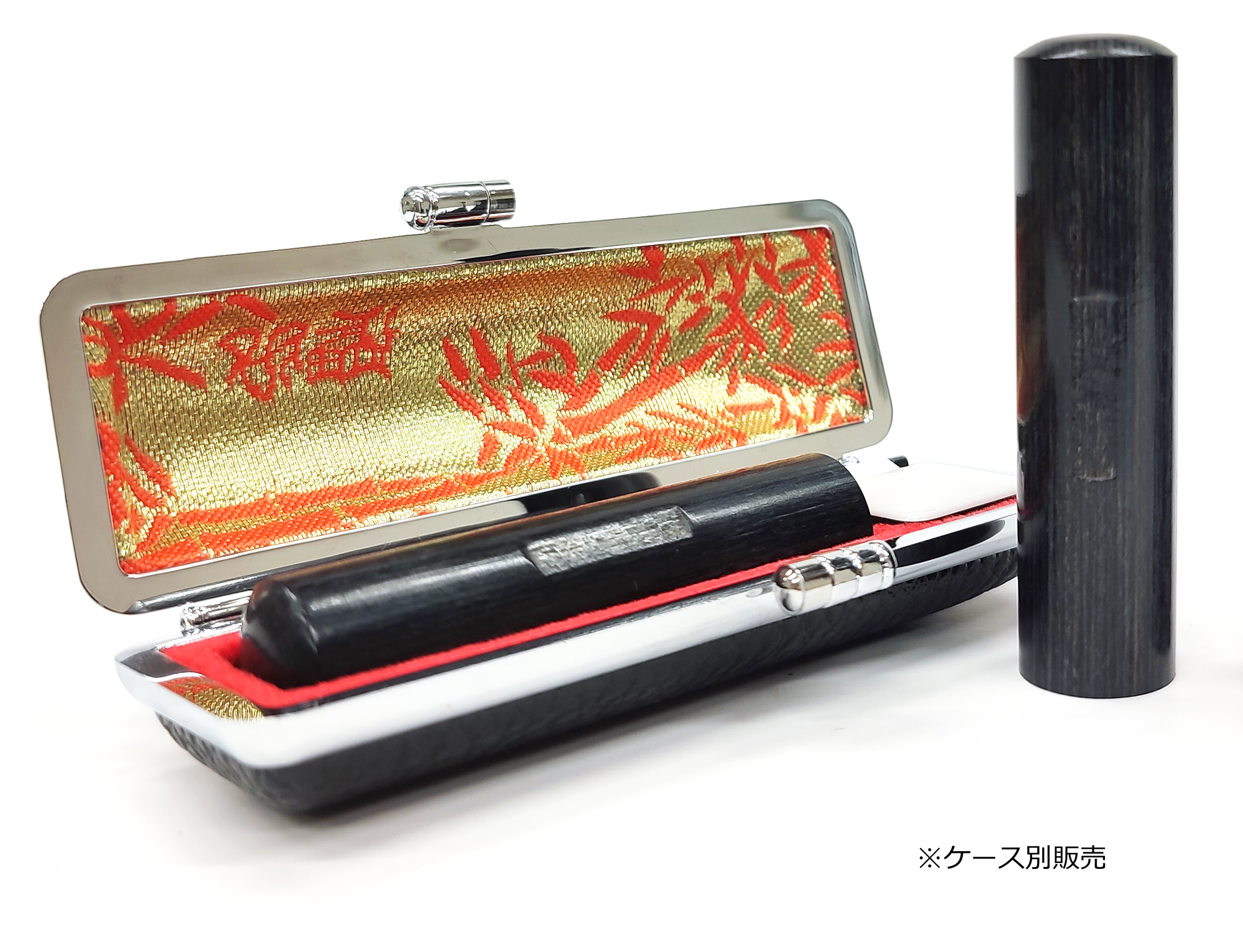 目印付き·エコカンバ黒 実印18.0mm_木製実印の激安通販店Yinkan