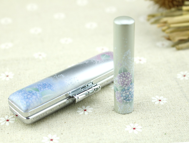 和偲印鑑（紫陽花）12.0mm_おしゃれ銀行印_女性銀行印の激安通販店Yinkan.com